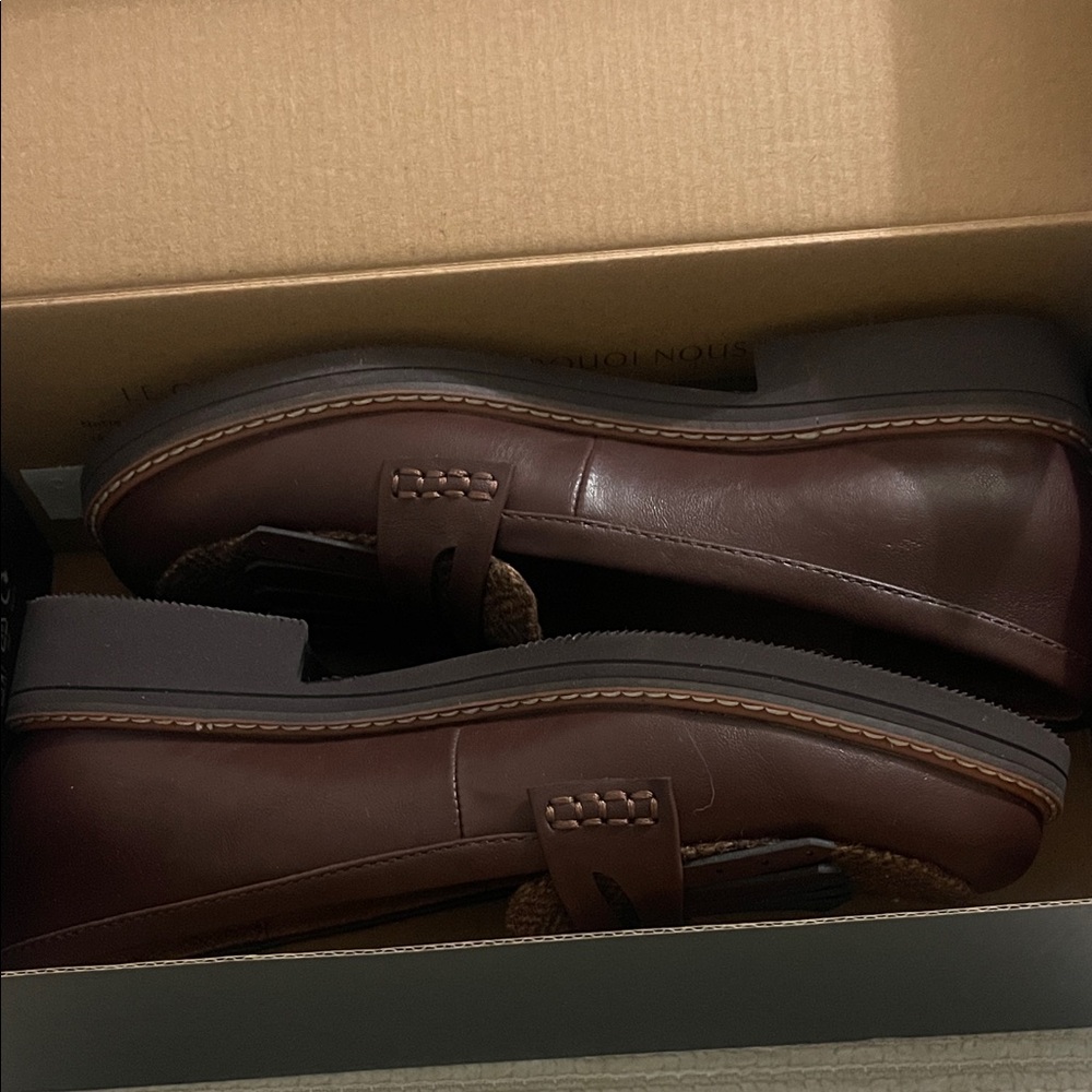 Elegant Brown Leather Slip-On Loafers